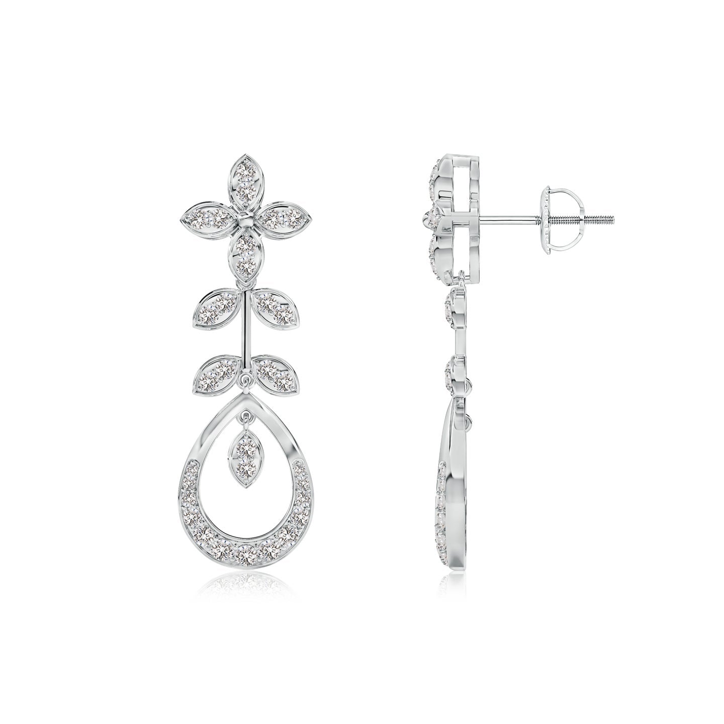 Natural Diamond Sparkling Dewdrop Earrings