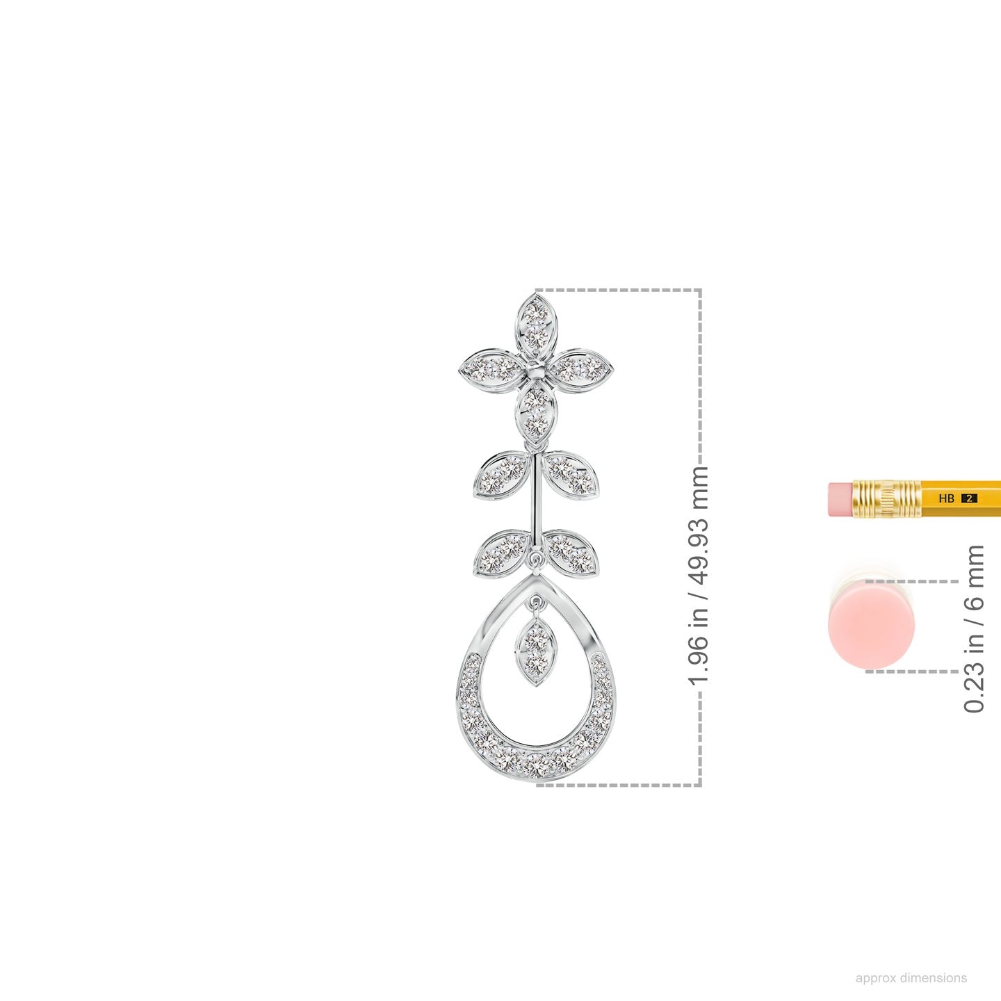 Natural Diamond Sparkling Dewdrop Earrings
