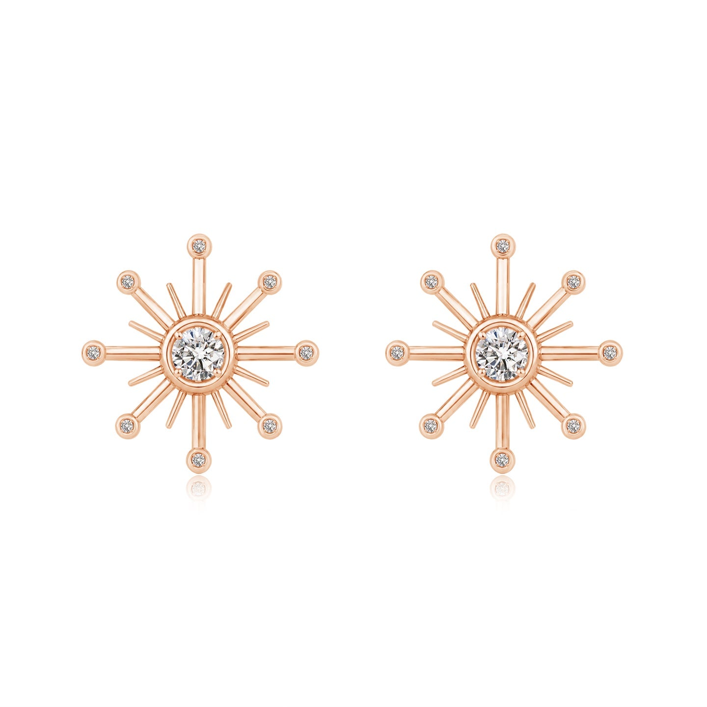 Kathak Sunburst Diamond Earrings