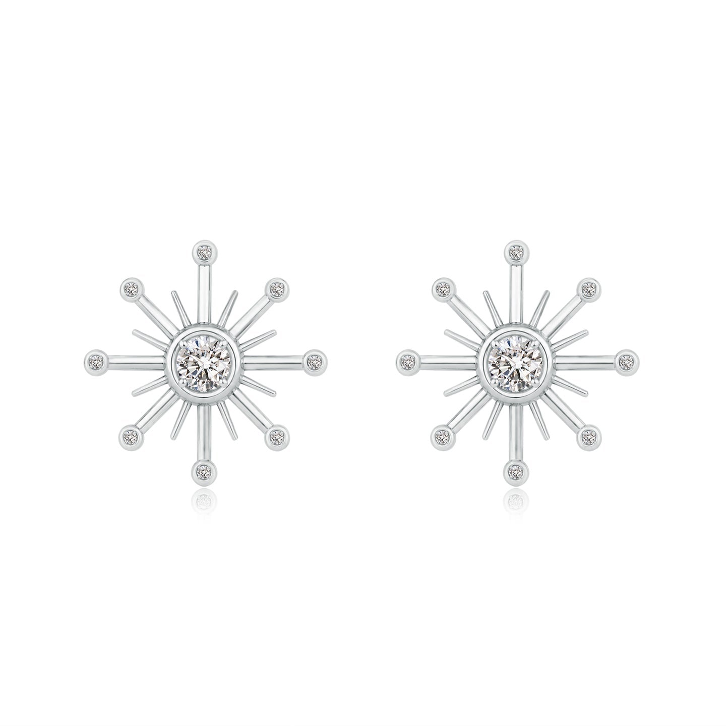Kathak Sunburst Diamond Earrings