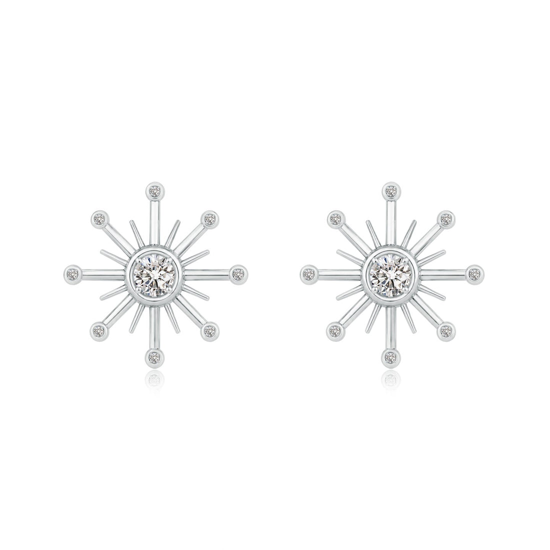 Kathak Sunburst Diamond Earrings