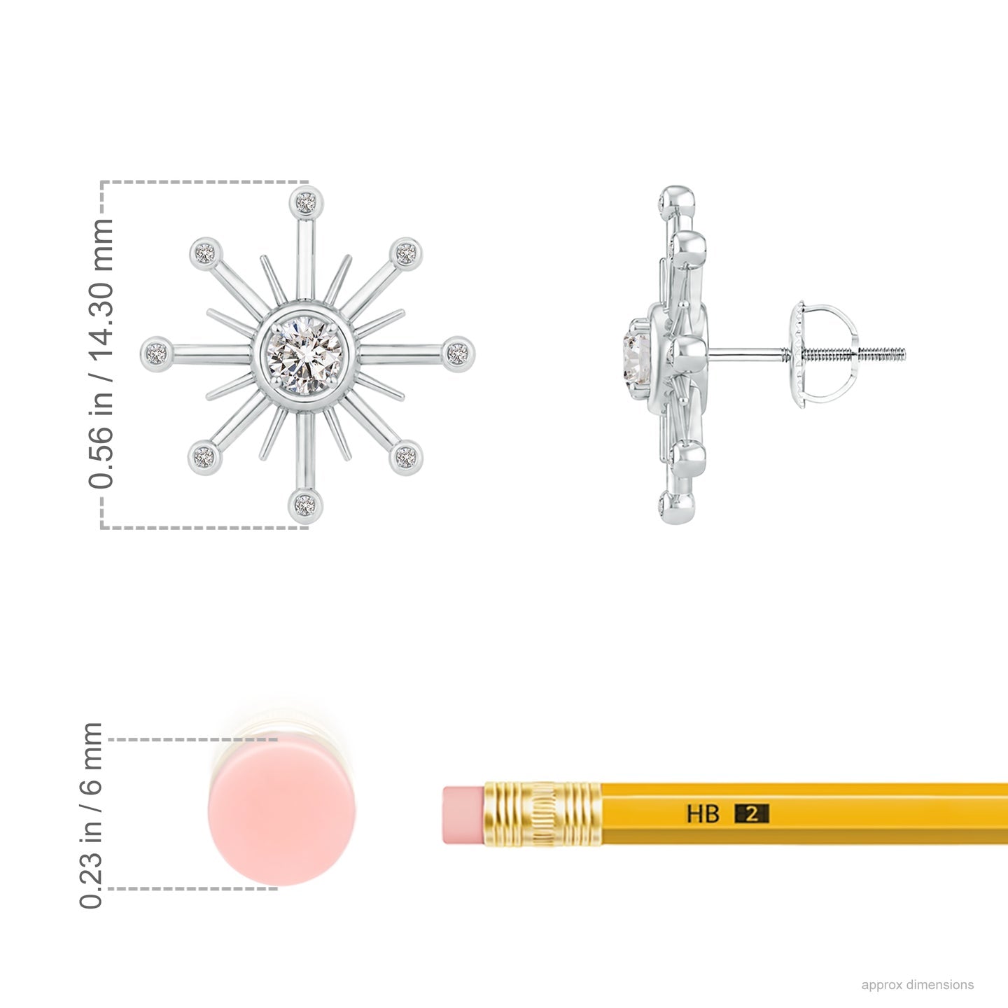 Kathak Sunburst Diamond Earrings