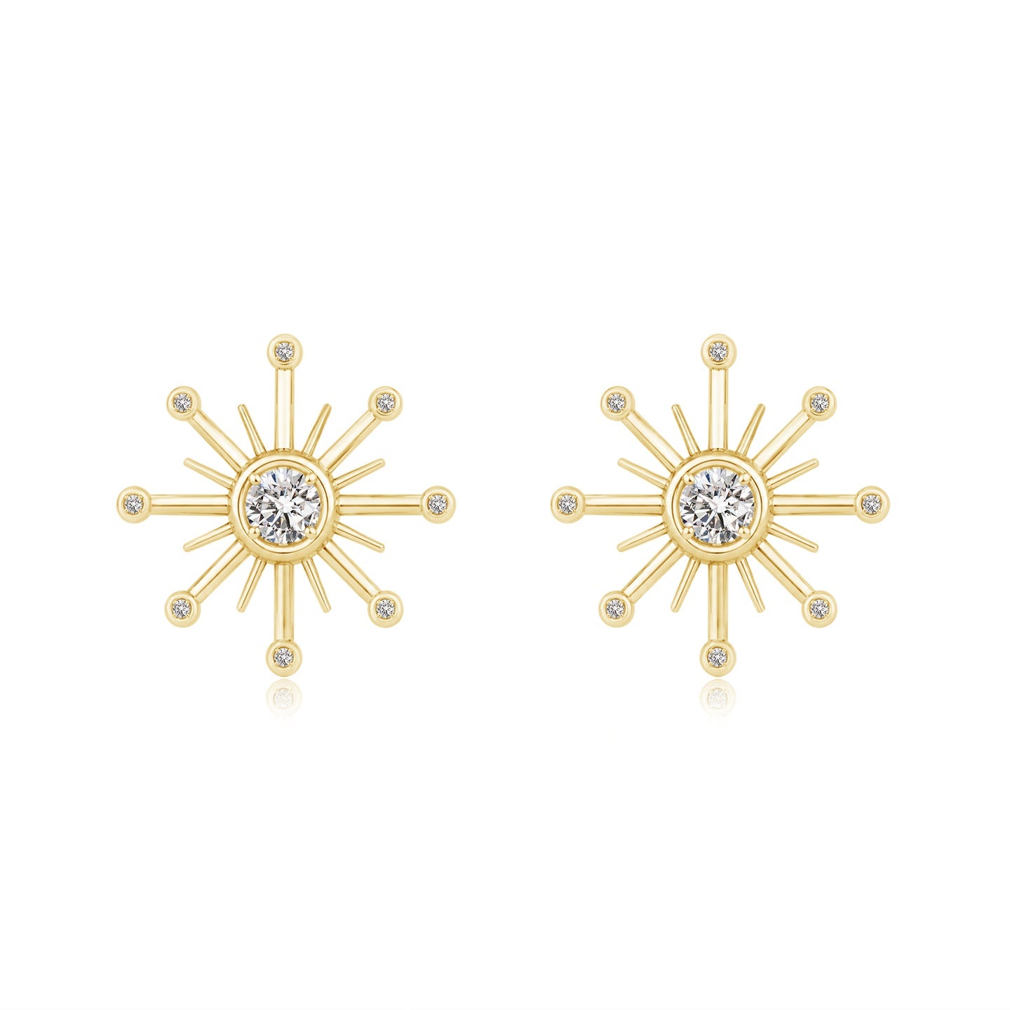 Kathak Sunburst Diamond Earrings