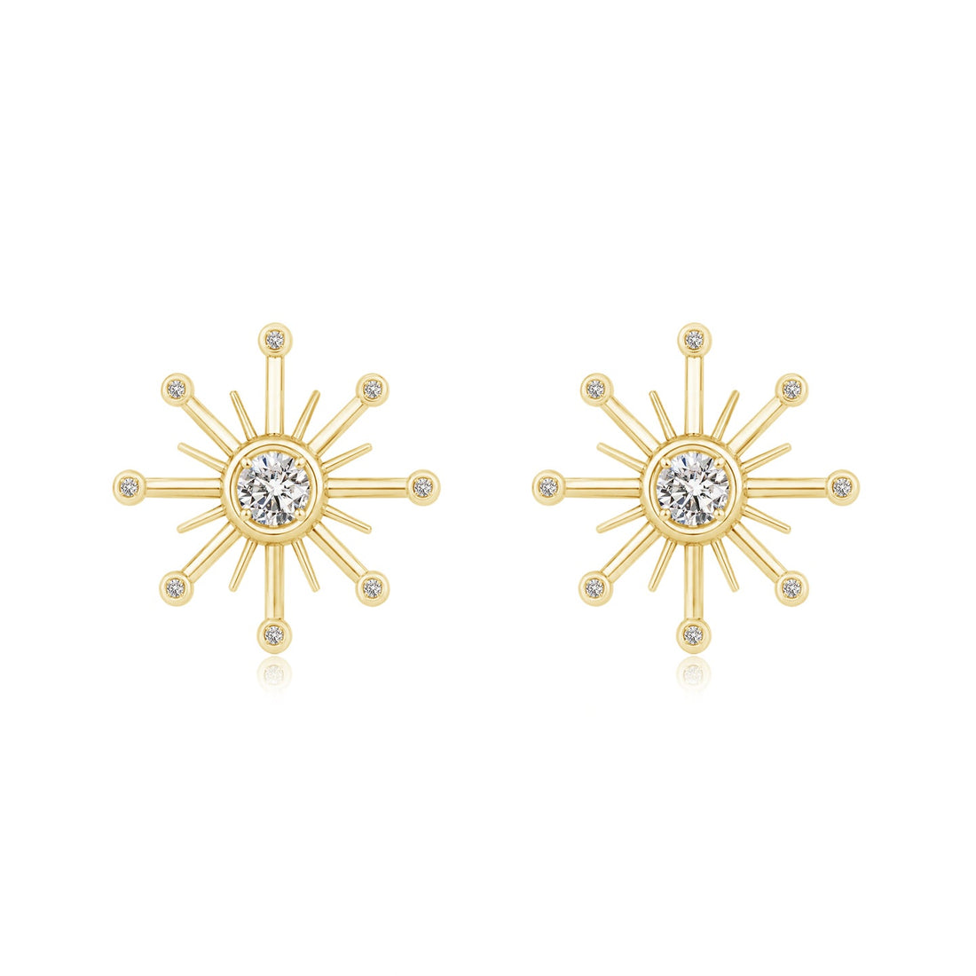 Kathak Sunburst Diamond Earrings