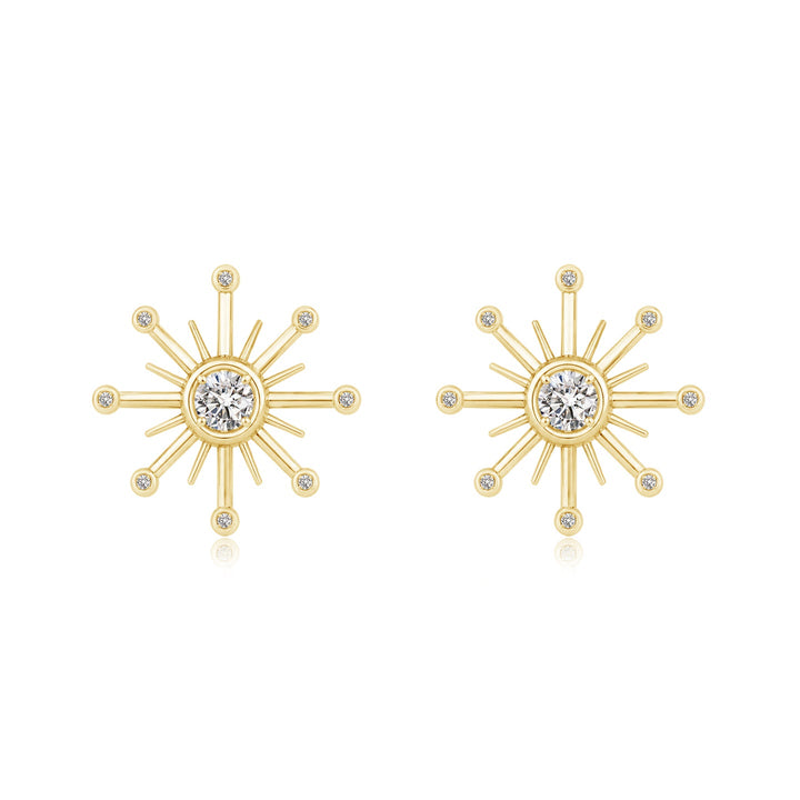 Kathak Sunburst Diamond Earrings
