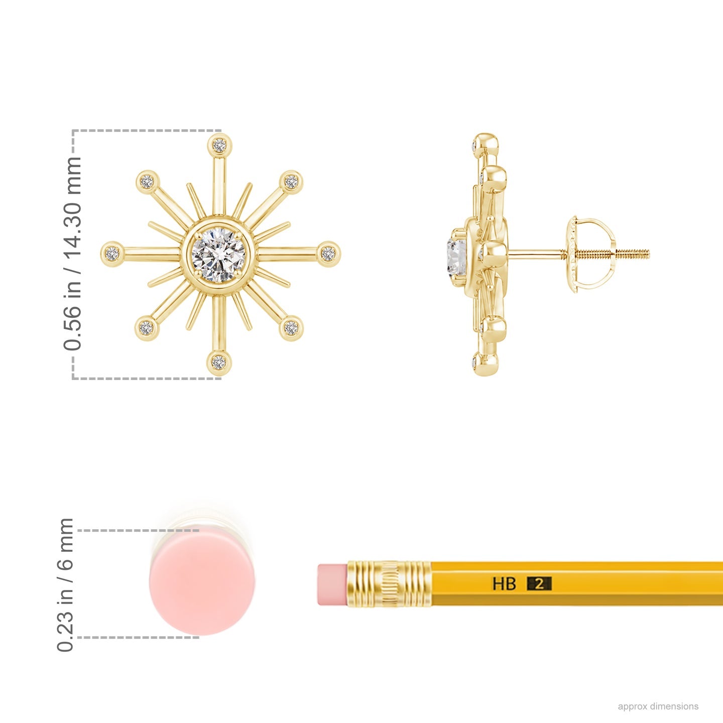 Kathak Sunburst Diamond Earrings