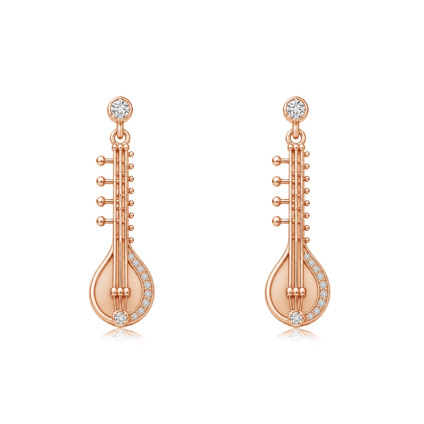 Taal Classical Sitar Diamond Earrings