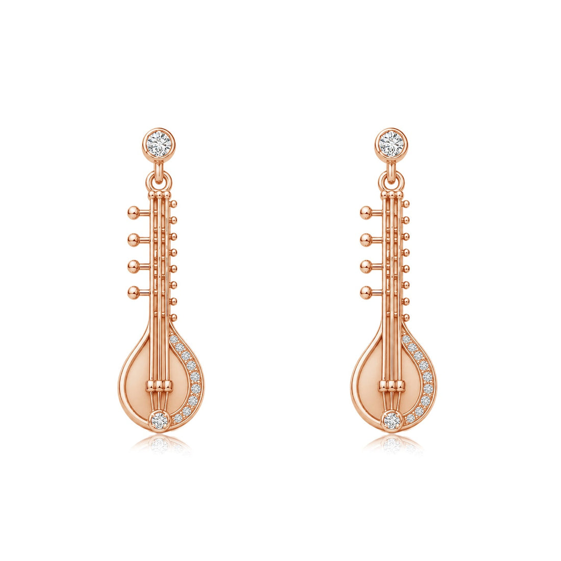 Taal Classical Sitar Diamond Earrings