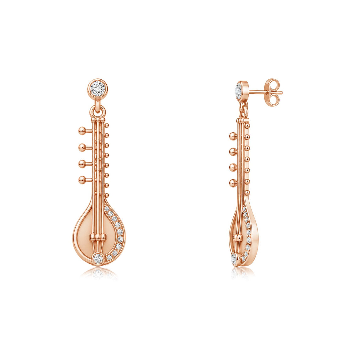 Taal Classical Sitar Diamond Earrings