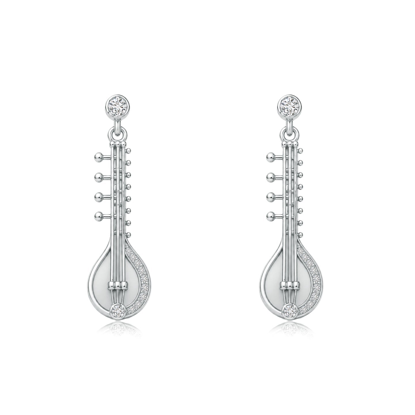 Taal Classical Sitar Diamond Earrings