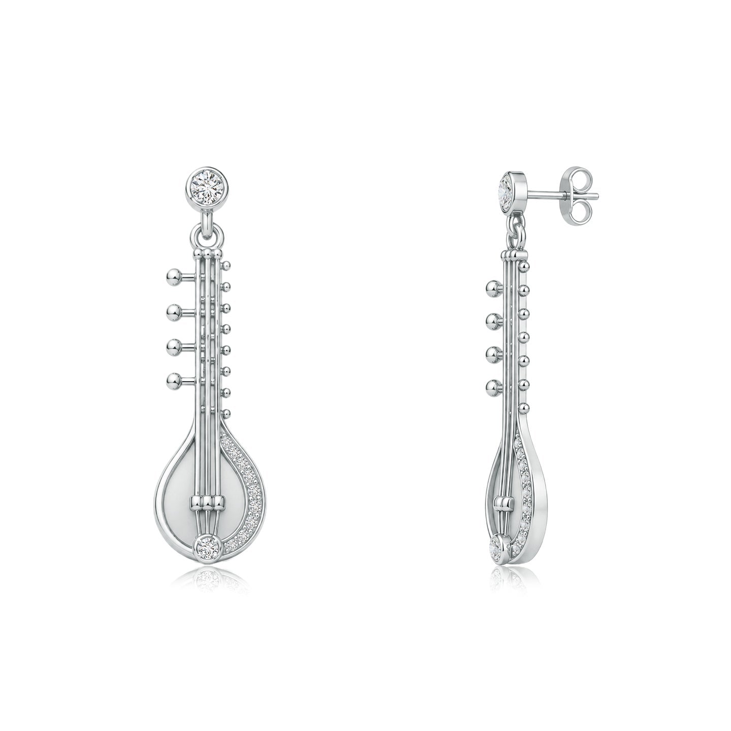 Taal Classical Sitar Diamond Earrings