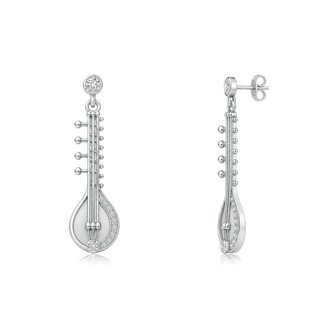 Taal Classical Sitar Diamond Earrings