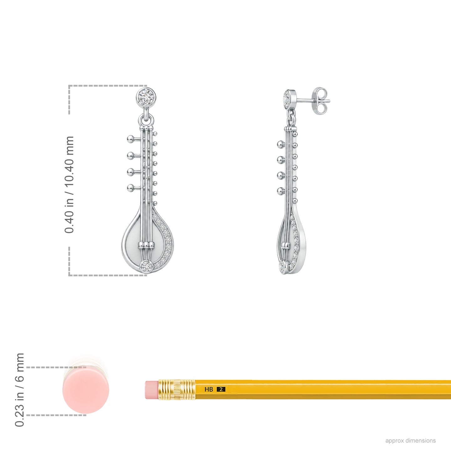 Taal Classical Sitar Diamond Earrings