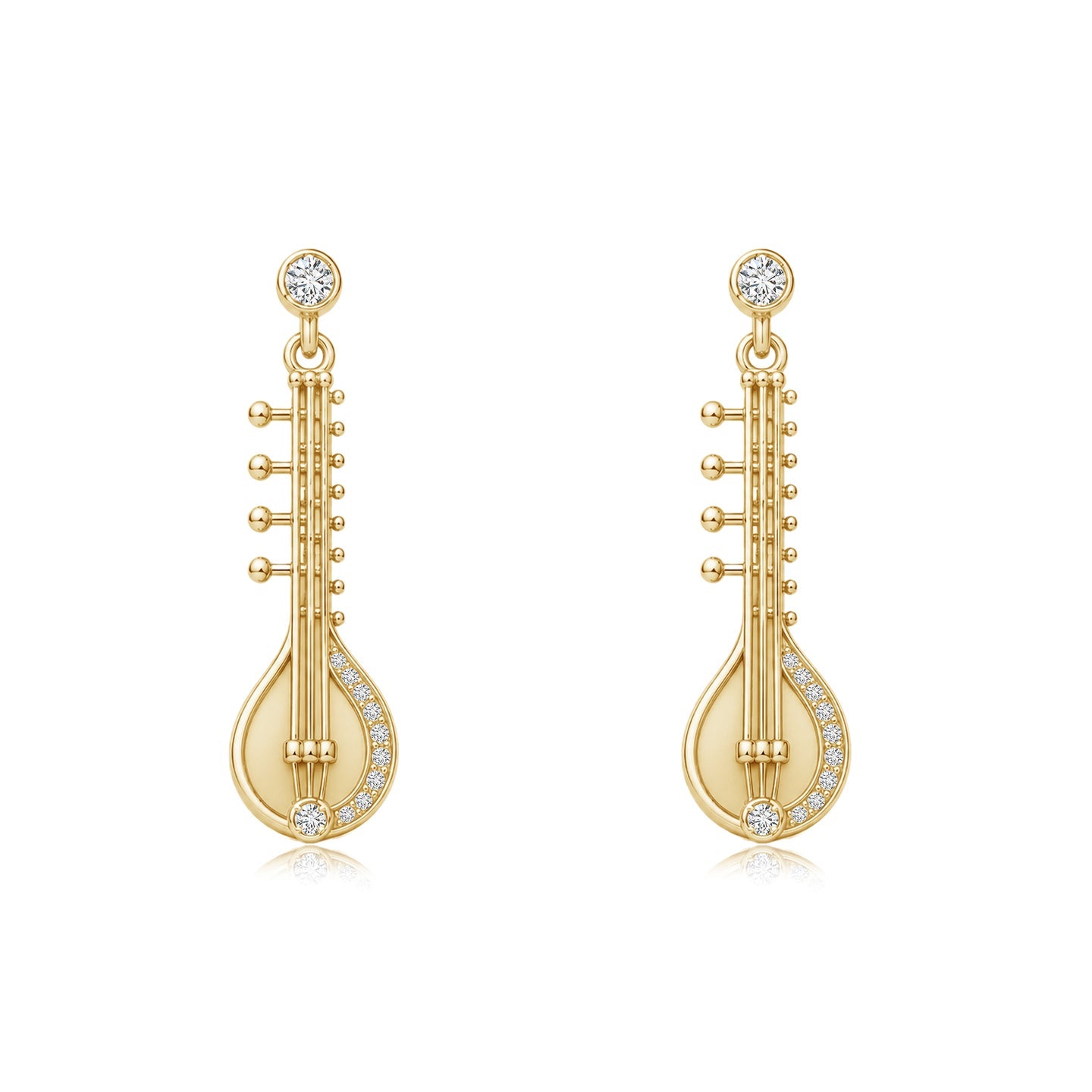 Taal Classical Sitar Diamond Earrings