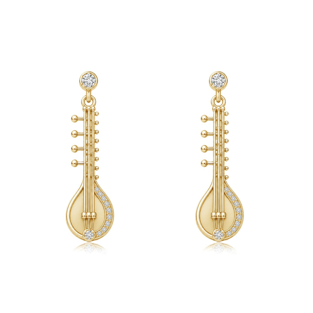 Taal Classical Sitar Diamond Earrings