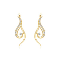 Air Flow Mohiniyattam Motif Diamond Earrings