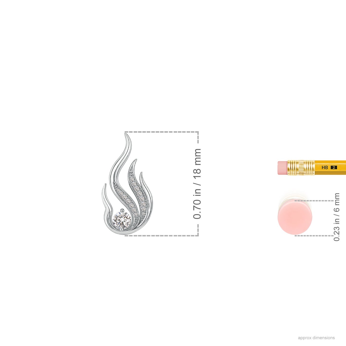 Flame Kuchipudi Motif Diamond Earrings