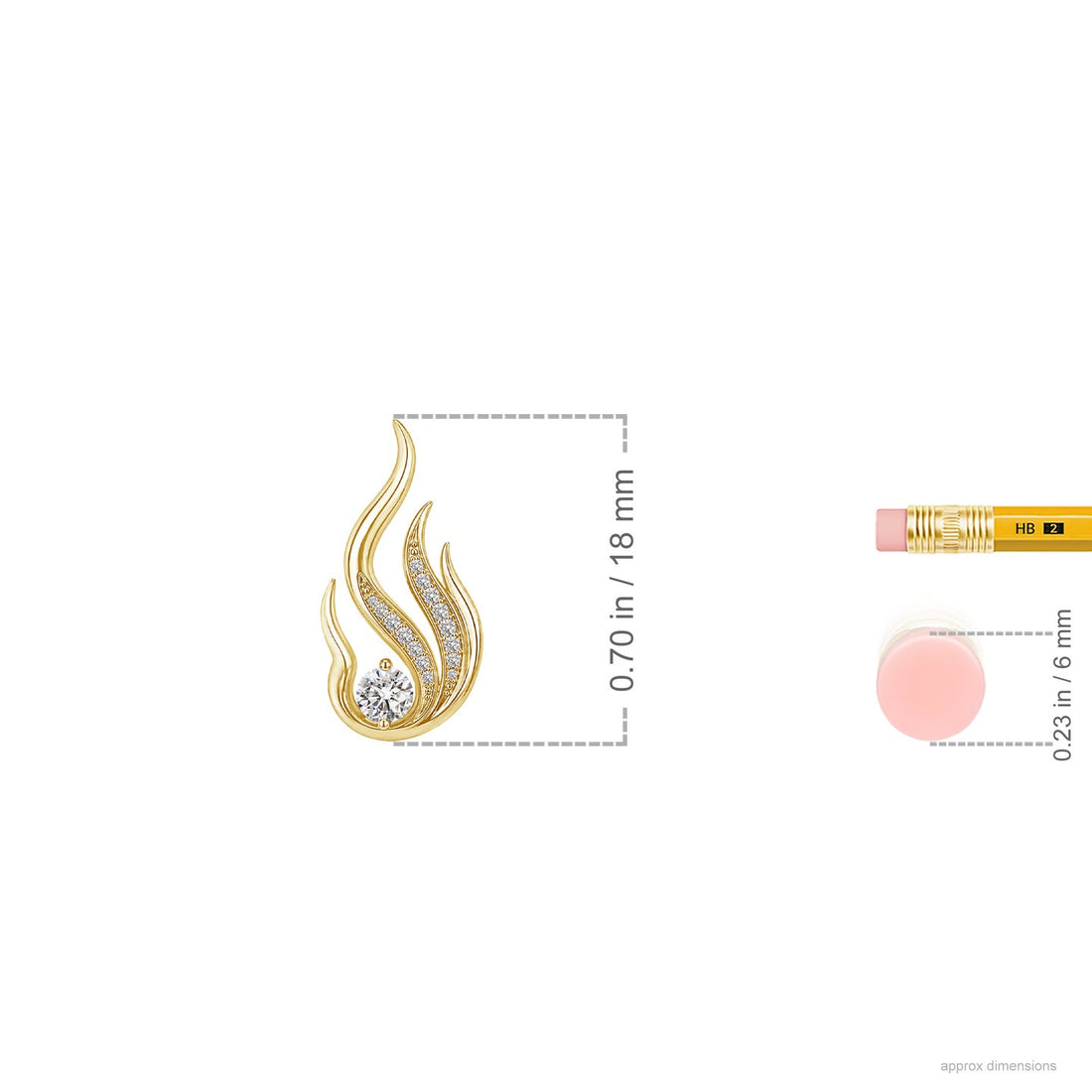 Flame Kuchipudi Motif Diamond Earrings
