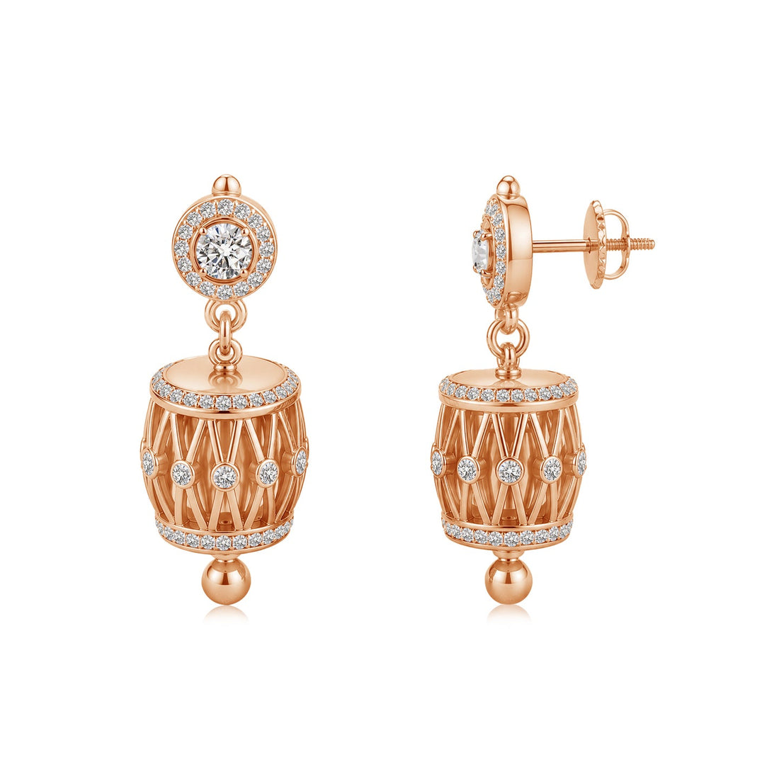 Tabla Taal Diamond Drop Earrings