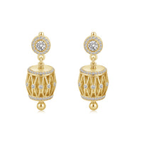 Tabla Taal Diamond Drop Earrings