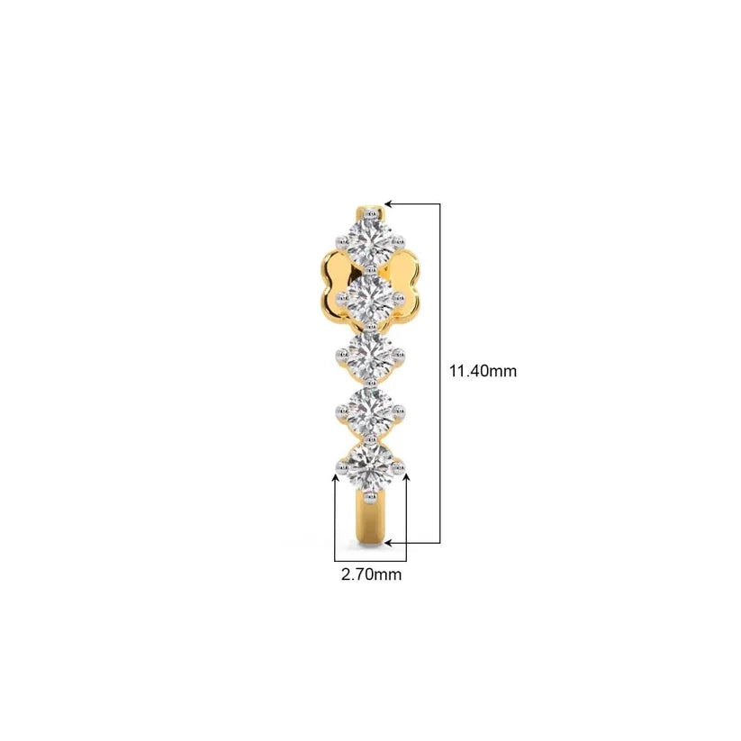 Celestial Diamond Ear Cuff Nose Pin