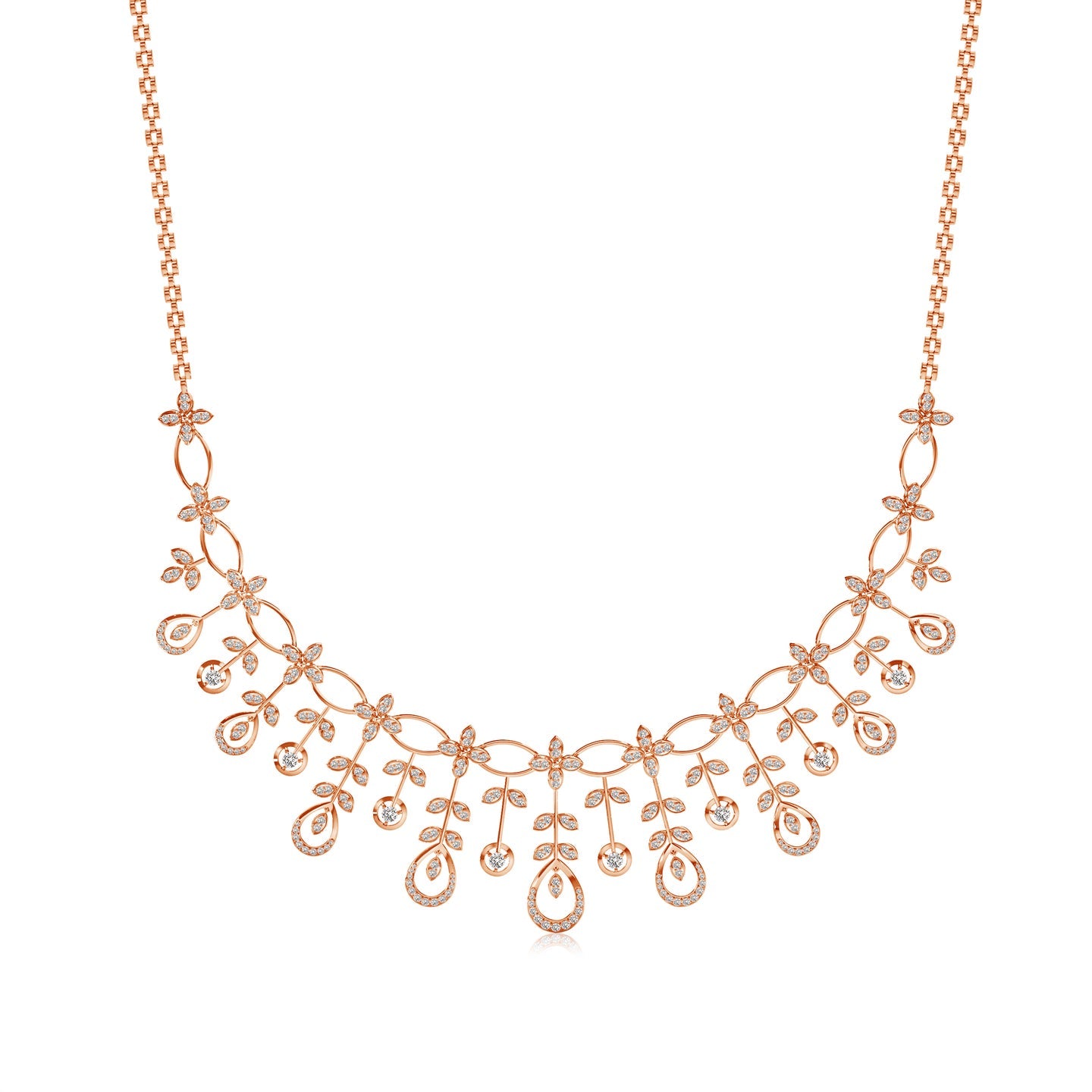 Lab Grown Diamond Sparkling Dewdrop Necklace