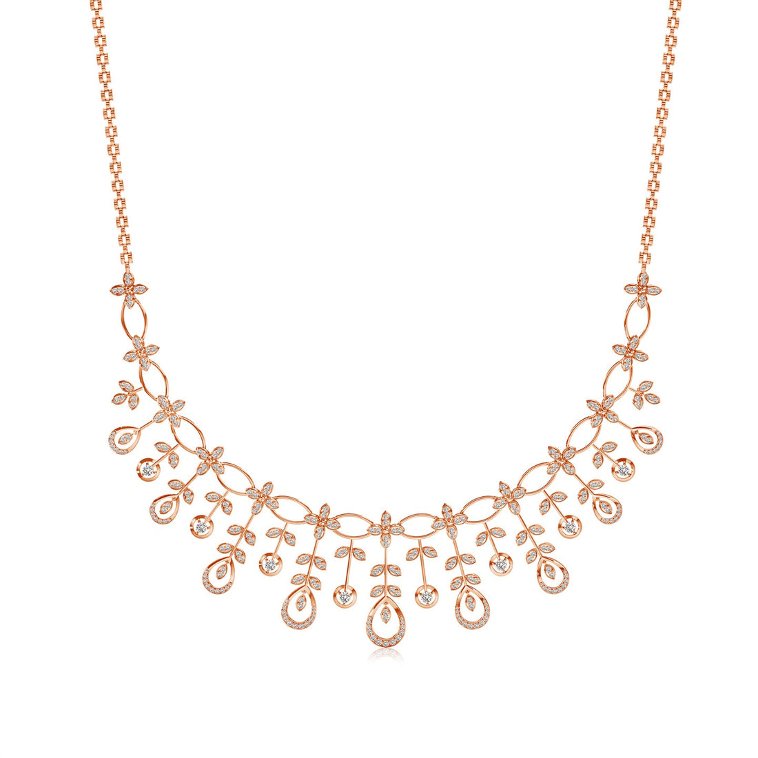 Lab Grown Diamond Sparkling Dewdrop Necklace