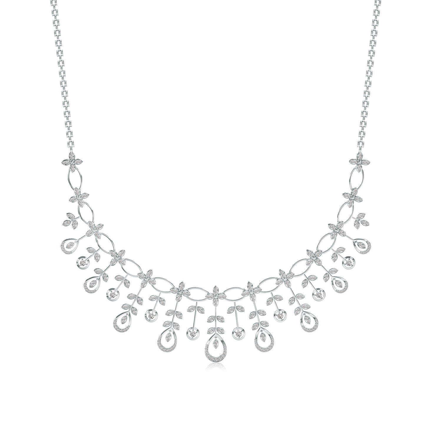 Lab Grown Diamond Sparkling Dewdrop Necklace
