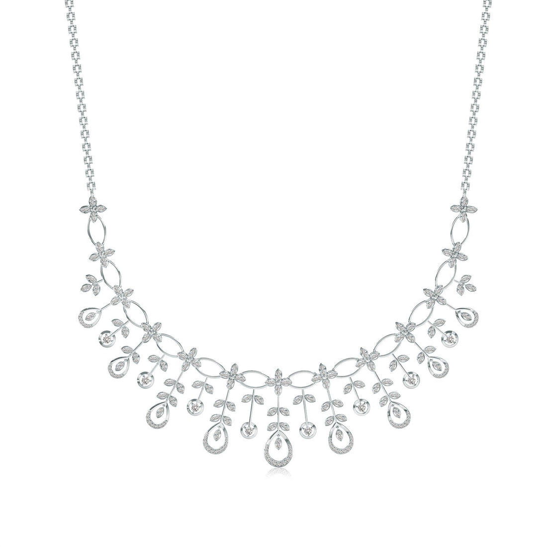 Lab Grown Diamond Sparkling Dewdrop Necklace
