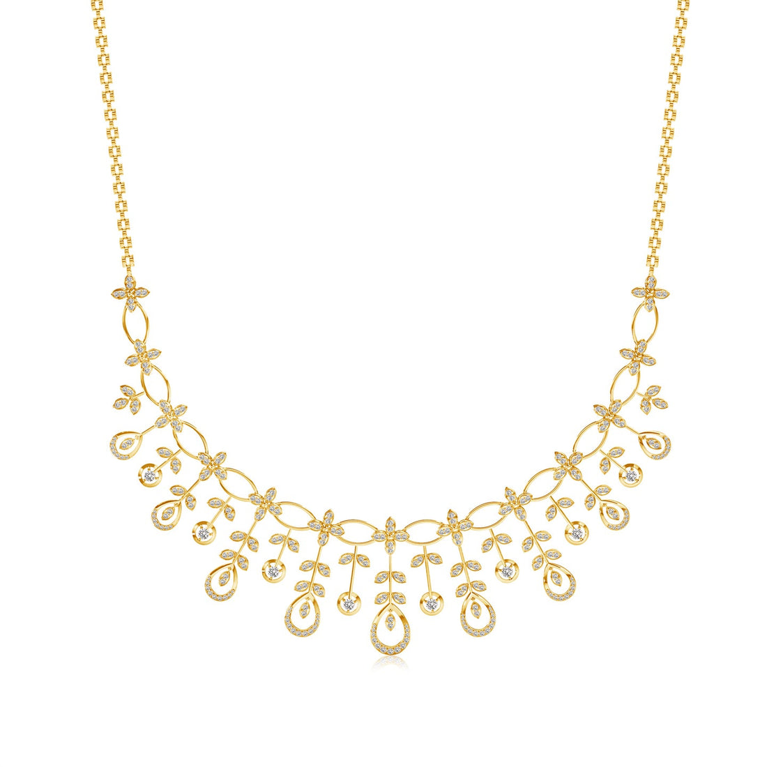 Lab Grown Diamond Sparkling Dewdrop Necklace