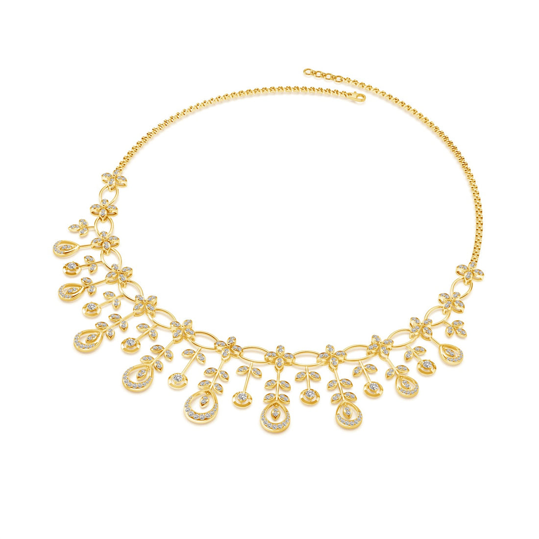 Lab Grown Diamond Sparkling Dewdrop Necklace