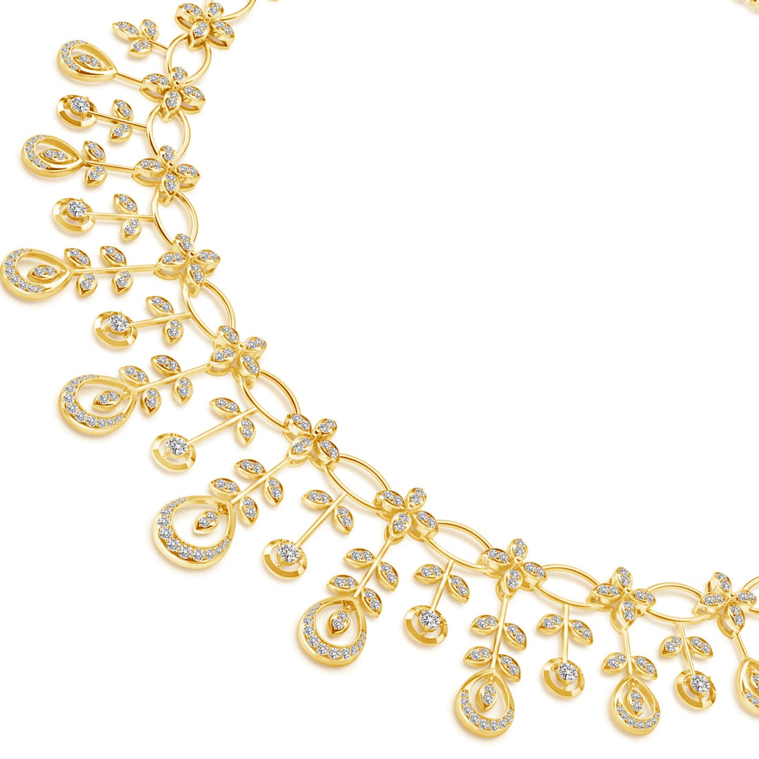 Lab Grown Diamond Sparkling Dewdrop Necklace