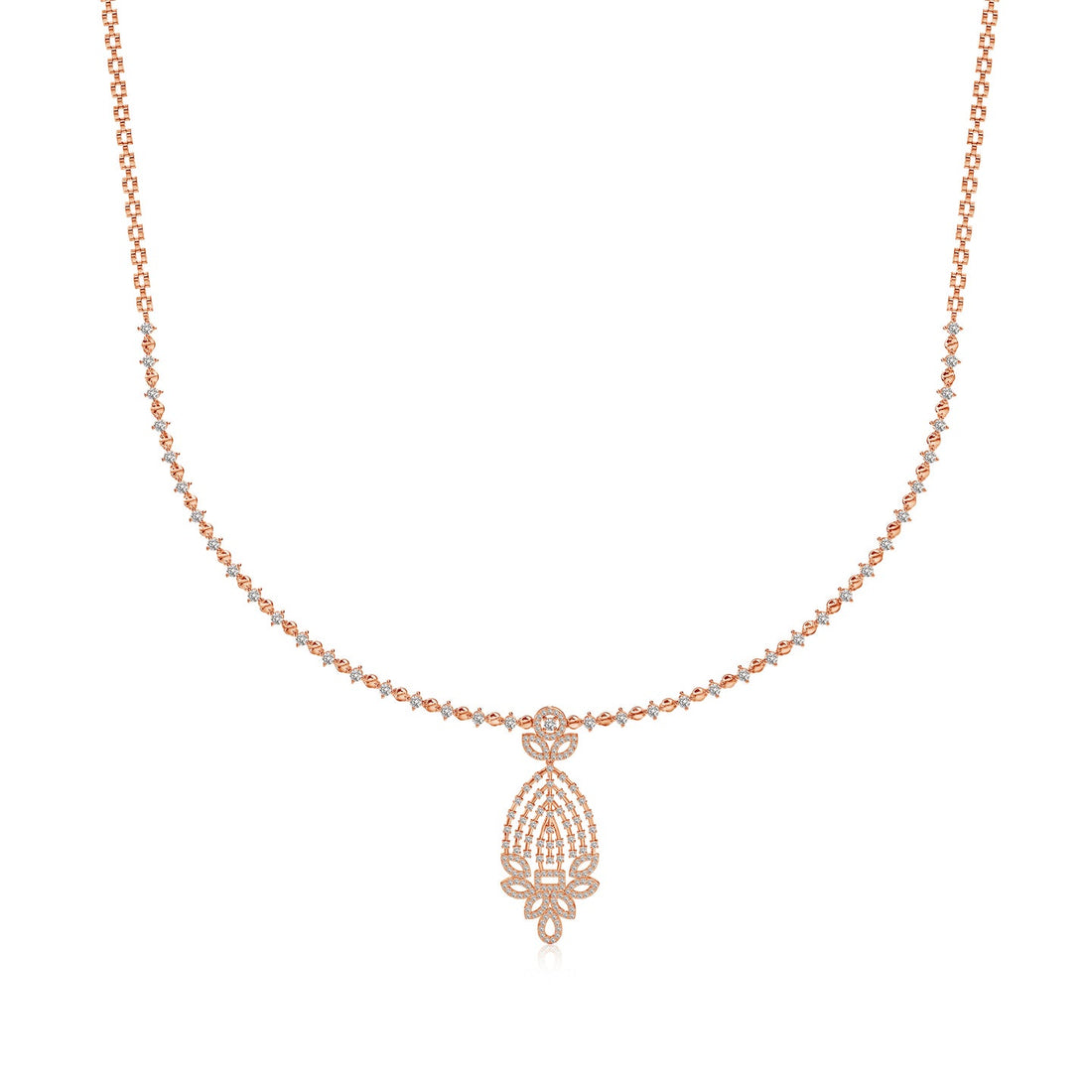 Gleam Grid Lab Grown Diamond Necklace