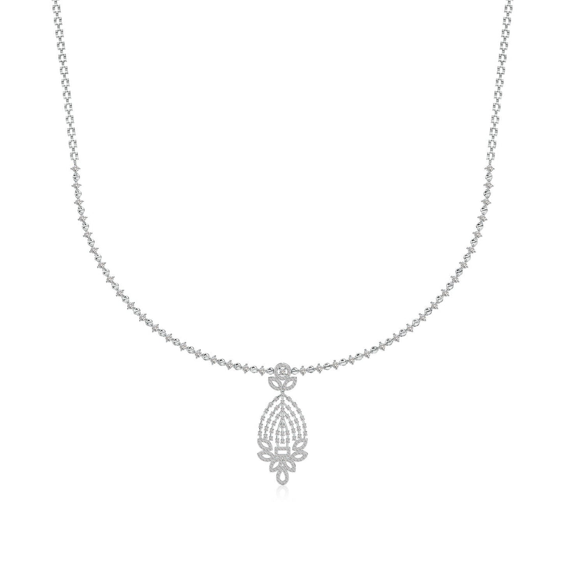 Gleam Grid Lab Grown Diamond Necklace