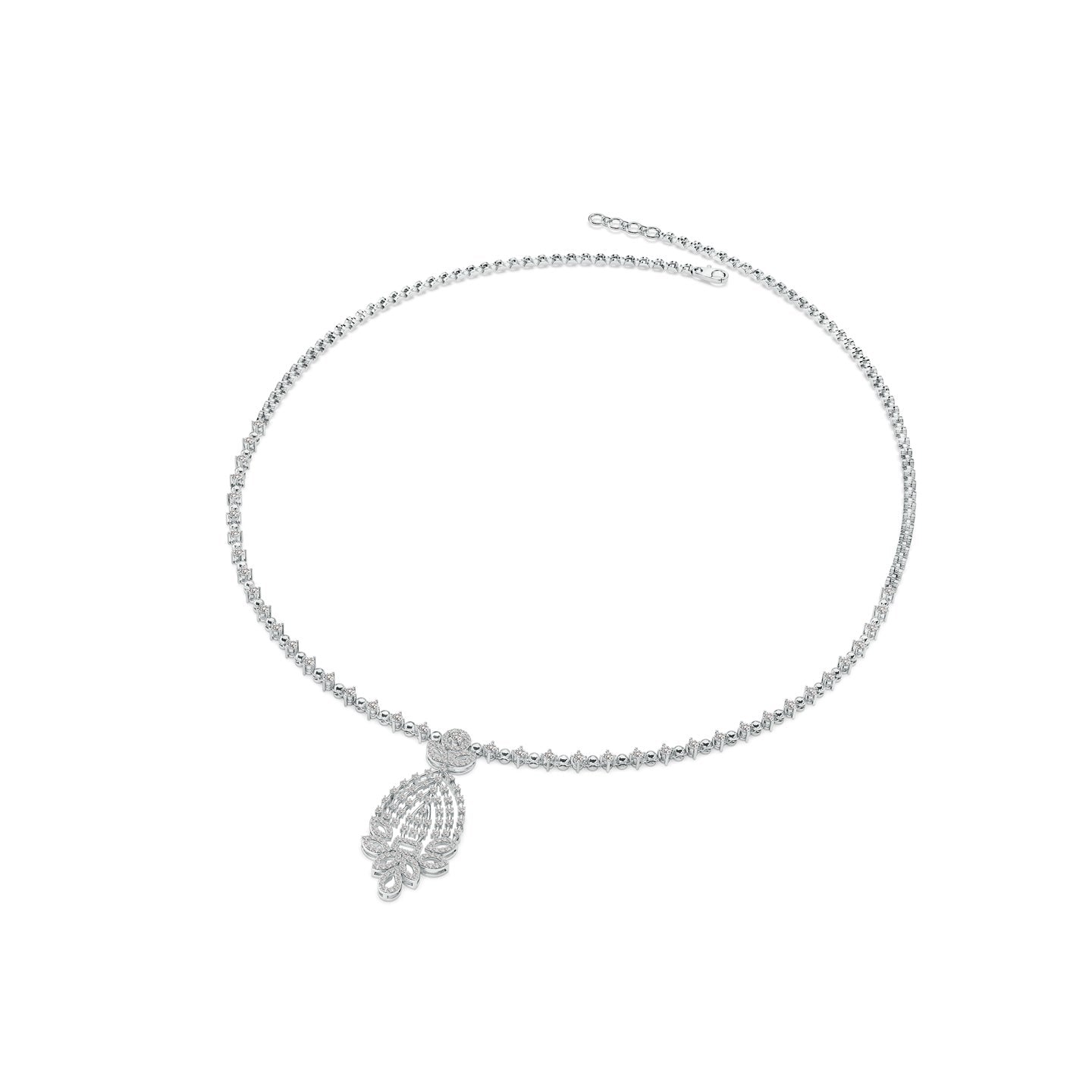 Gleam Grid Lab Grown Diamond Necklace