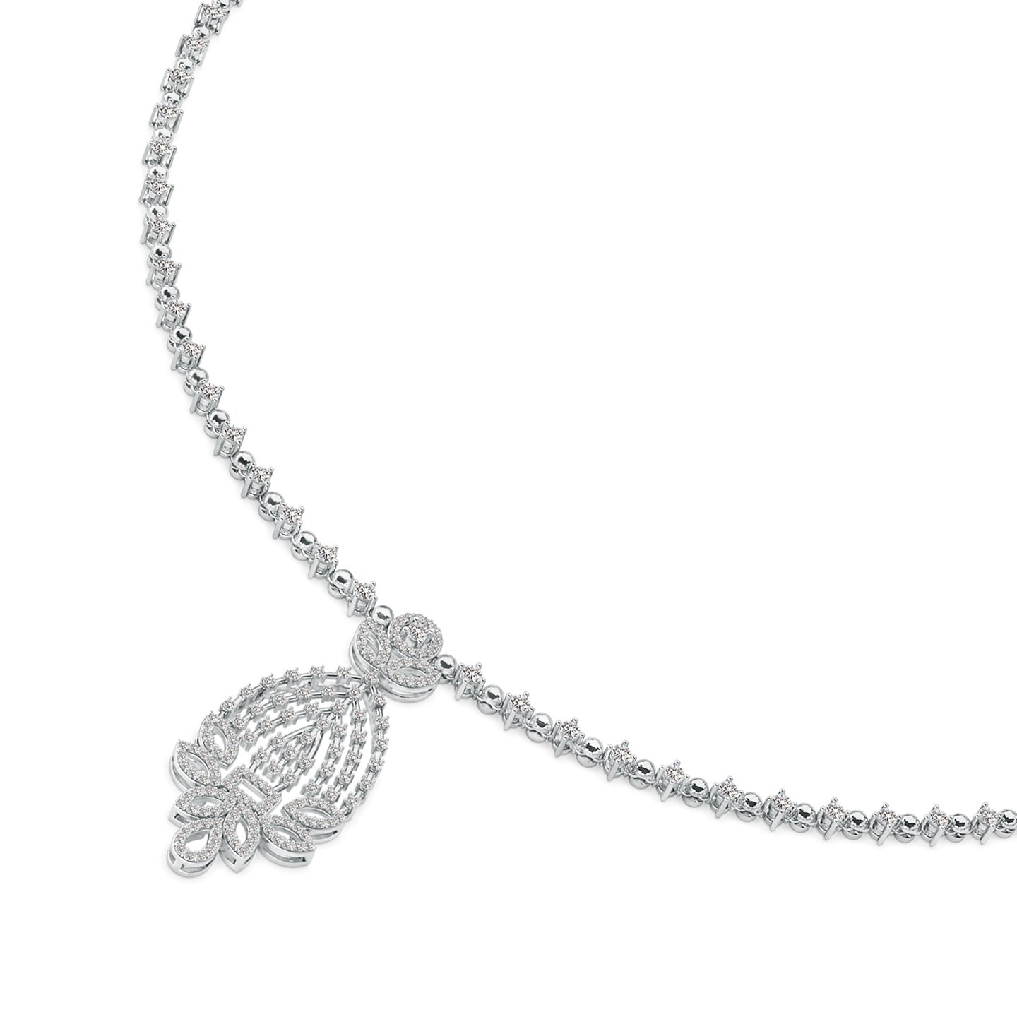 Gleam Grid Lab Grown Diamond Necklace