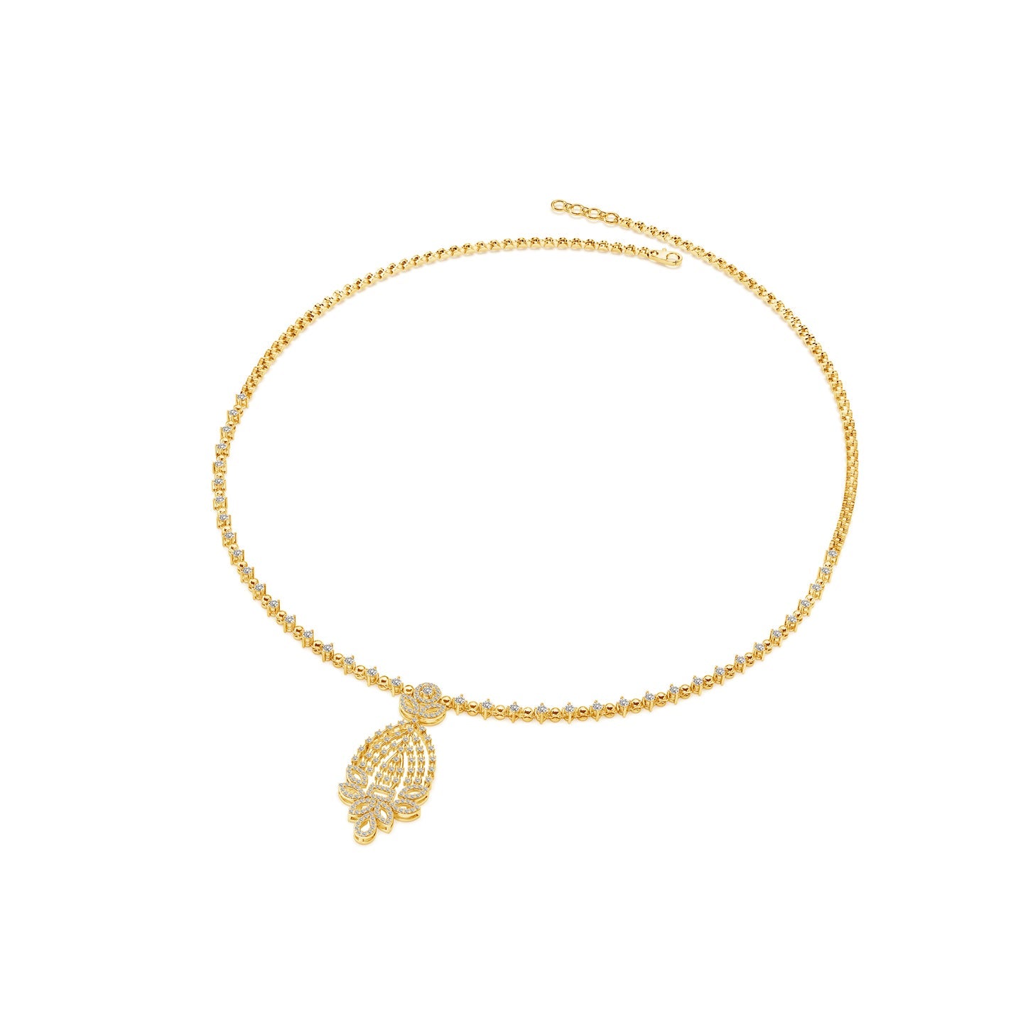 Gleam Grid Lab Grown Diamond Necklace