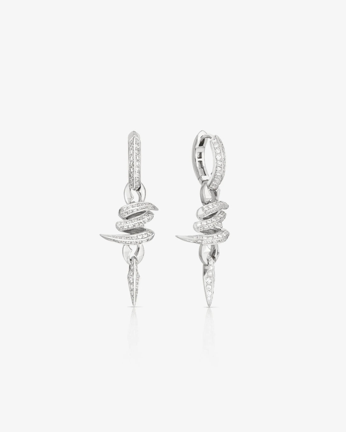 Elan Serpentine Diamond Drop Earrings
