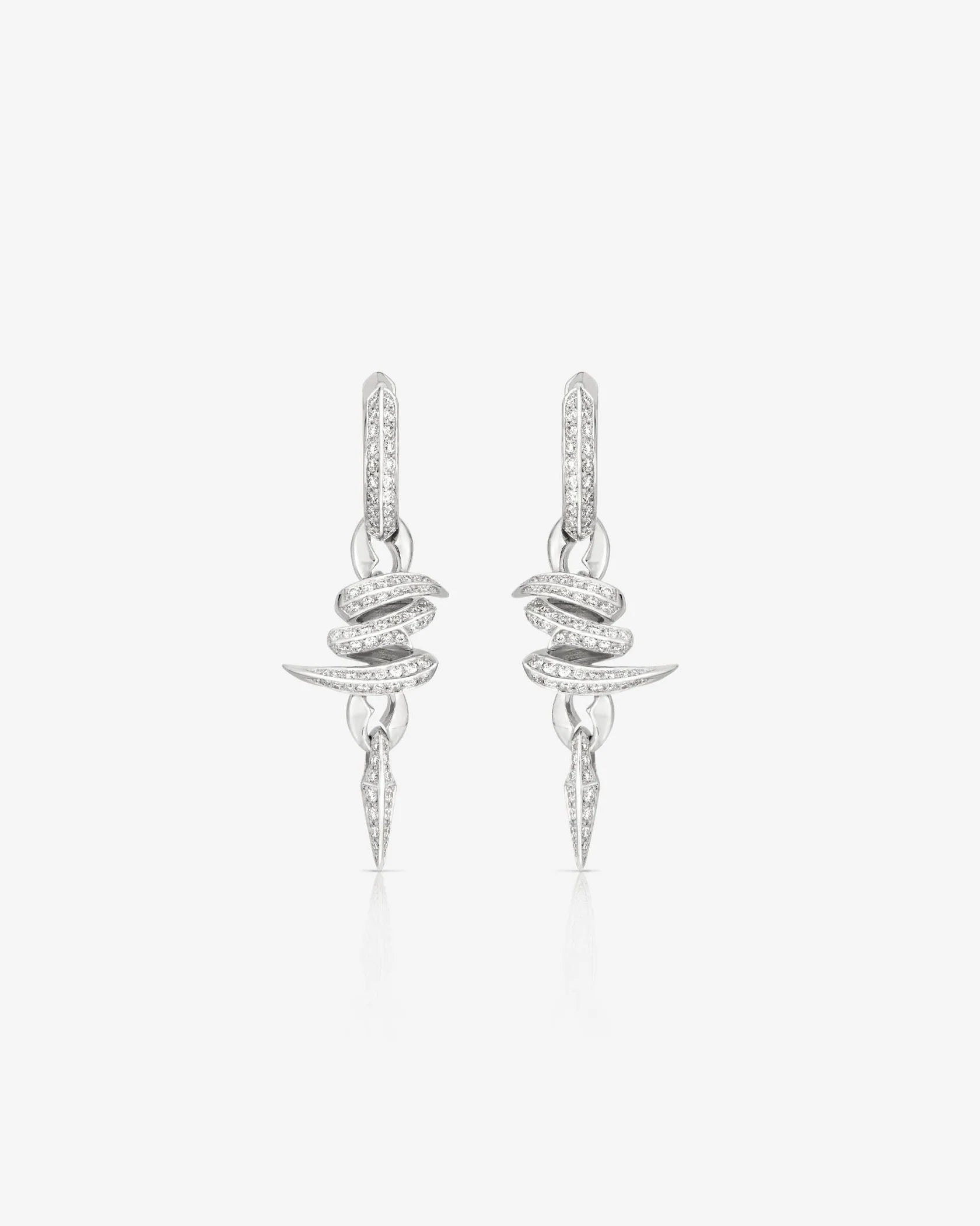 Elan Serpentine Diamond Drop Earrings