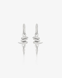 Elan Serpentine Diamond Drop Earrings