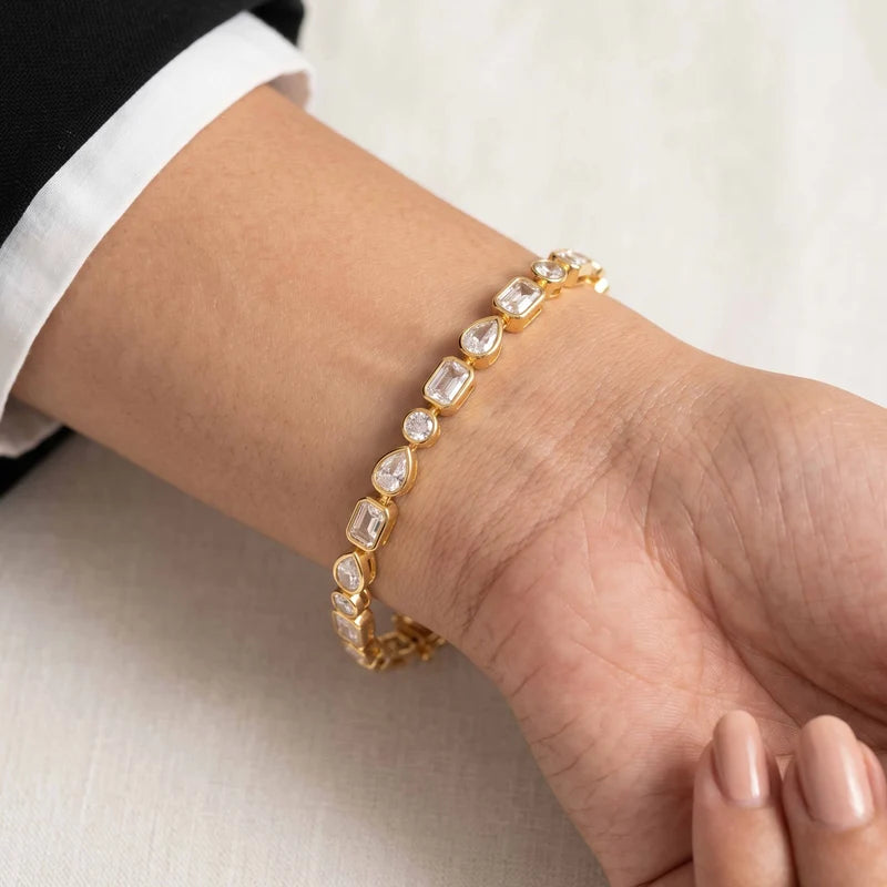 Lab Grown Diamond Multi-Shape Tennis Bracelet