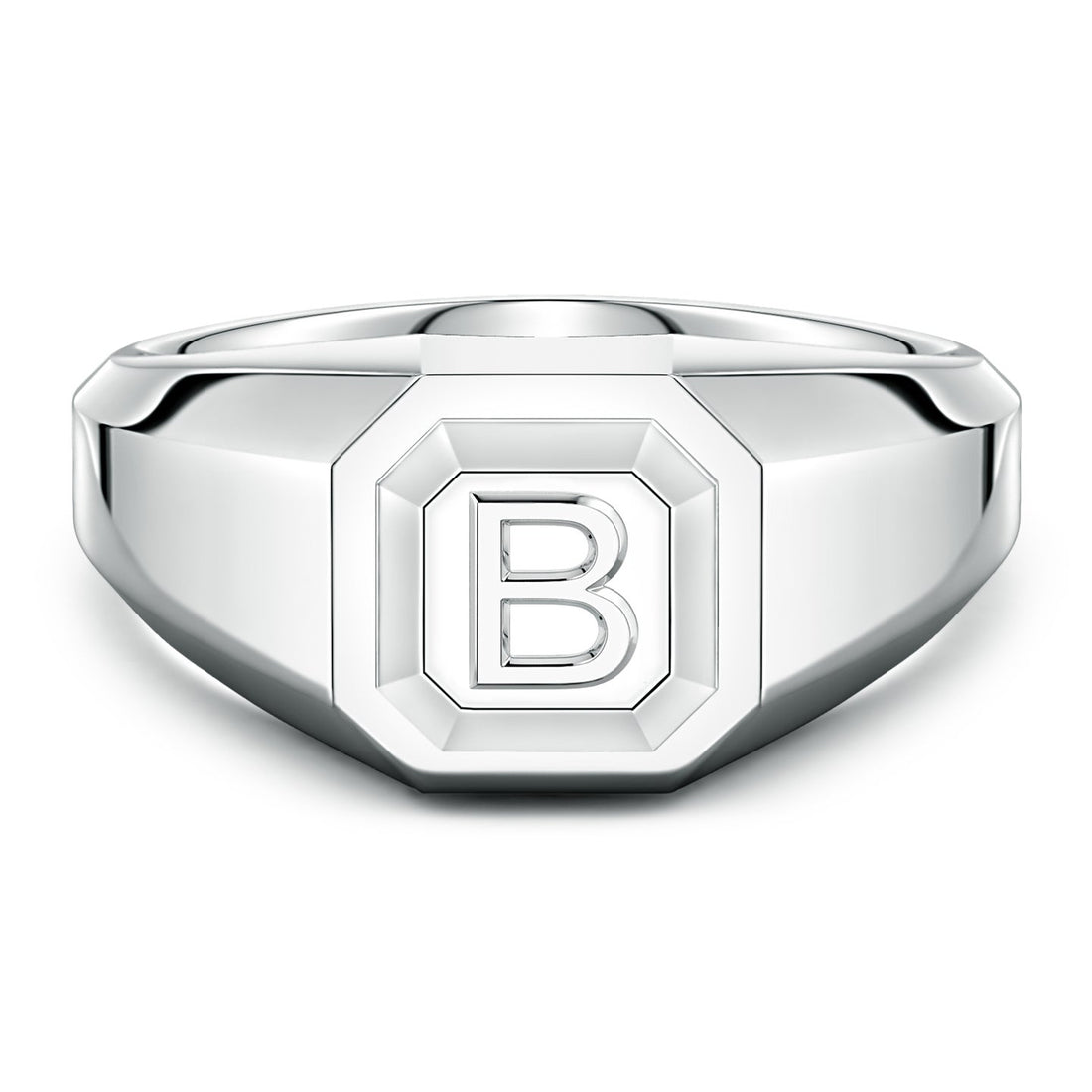 Men's Capital 'A' to 'Z' Alphabet Signet Ring