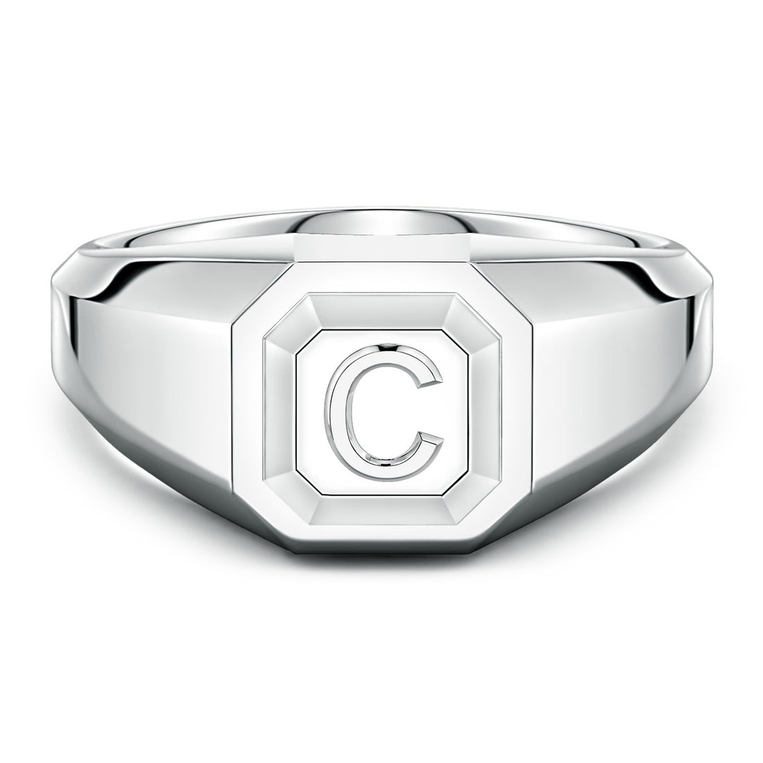 Men's Capital 'A' to 'Z' Alphabet Signet Ring