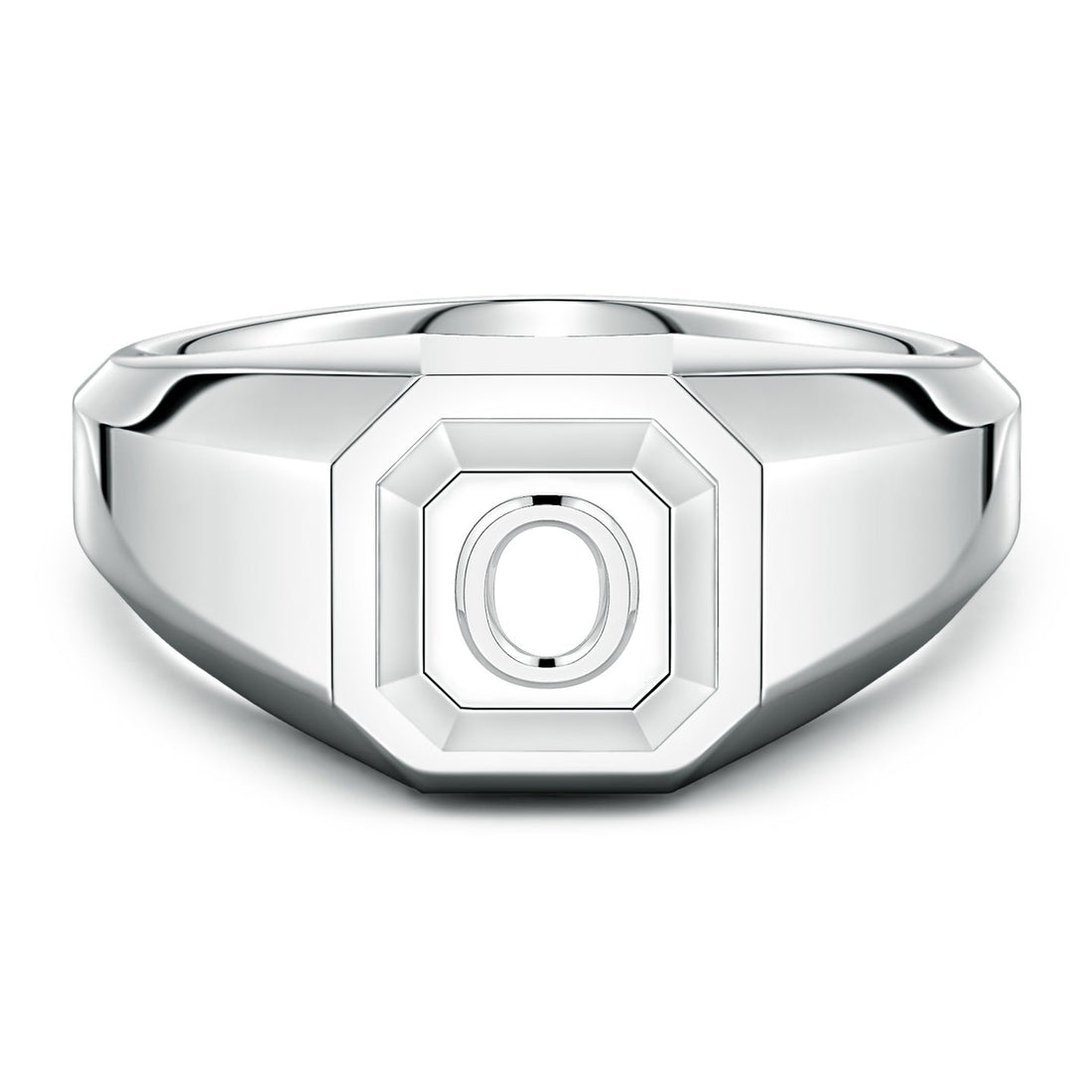 Men's Capital 'A' to 'Z' Alphabet Signet Ring