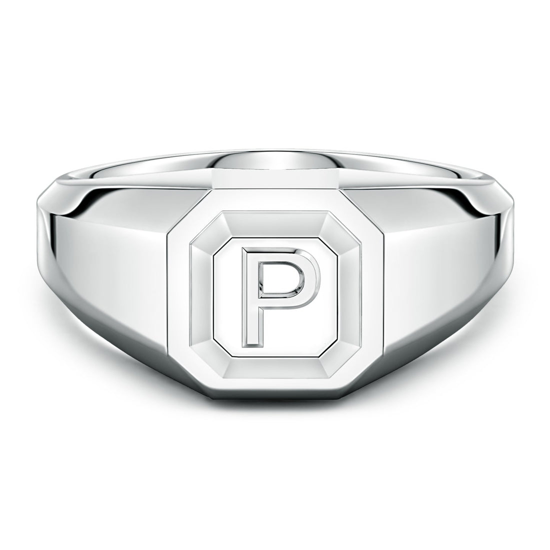 Men's Capital 'A' to 'Z' Alphabet Signet Ring