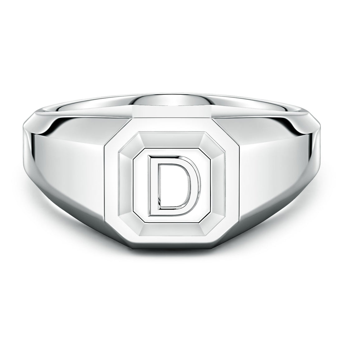 Men's Capital 'A' to 'Z' Alphabet Signet Ring