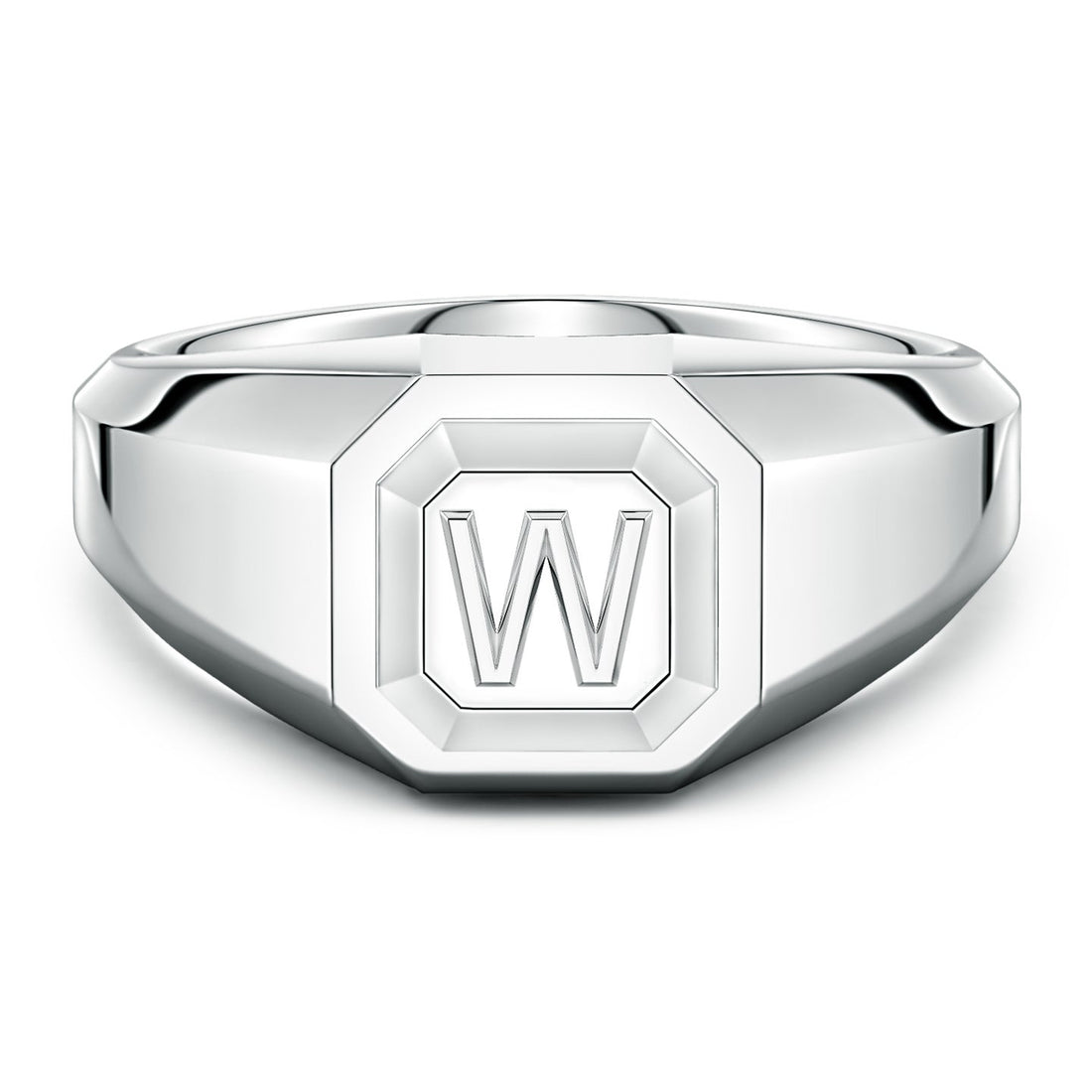 Men's Capital 'A' to 'Z' Alphabet Signet Ring