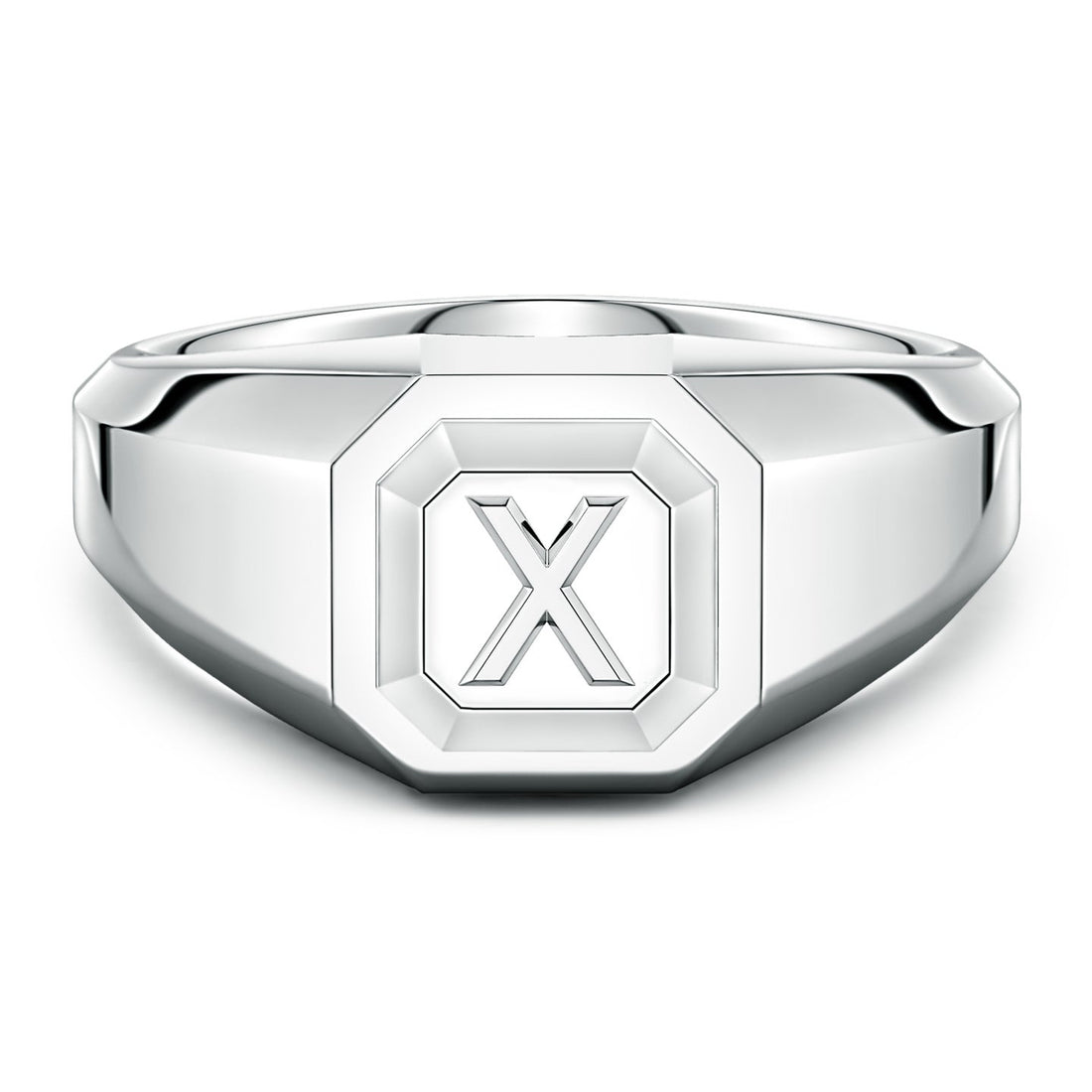 Men's Capital 'A' to 'Z' Alphabet Signet Ring