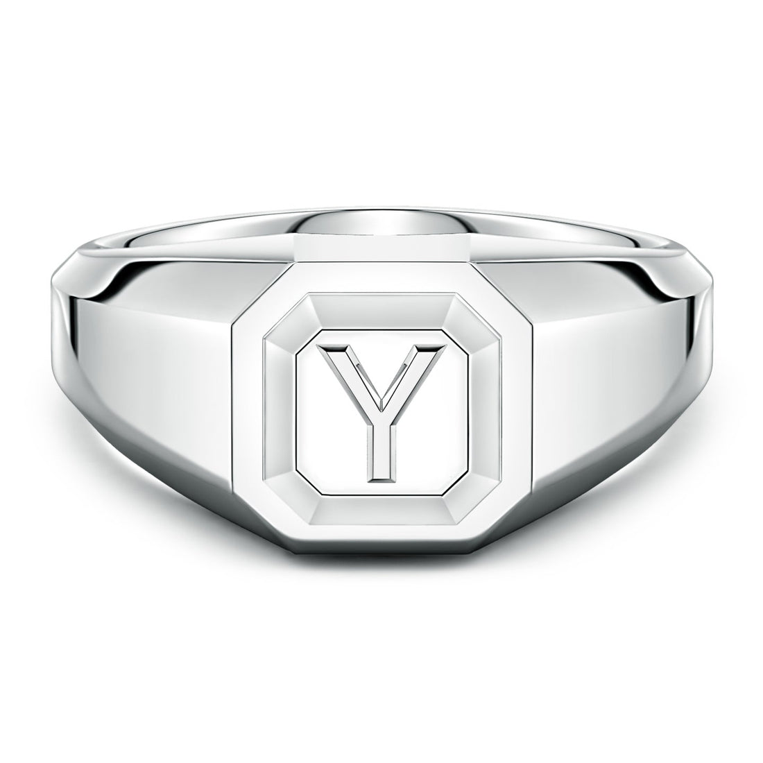 Men's Capital 'A' to 'Z' Alphabet Signet Ring