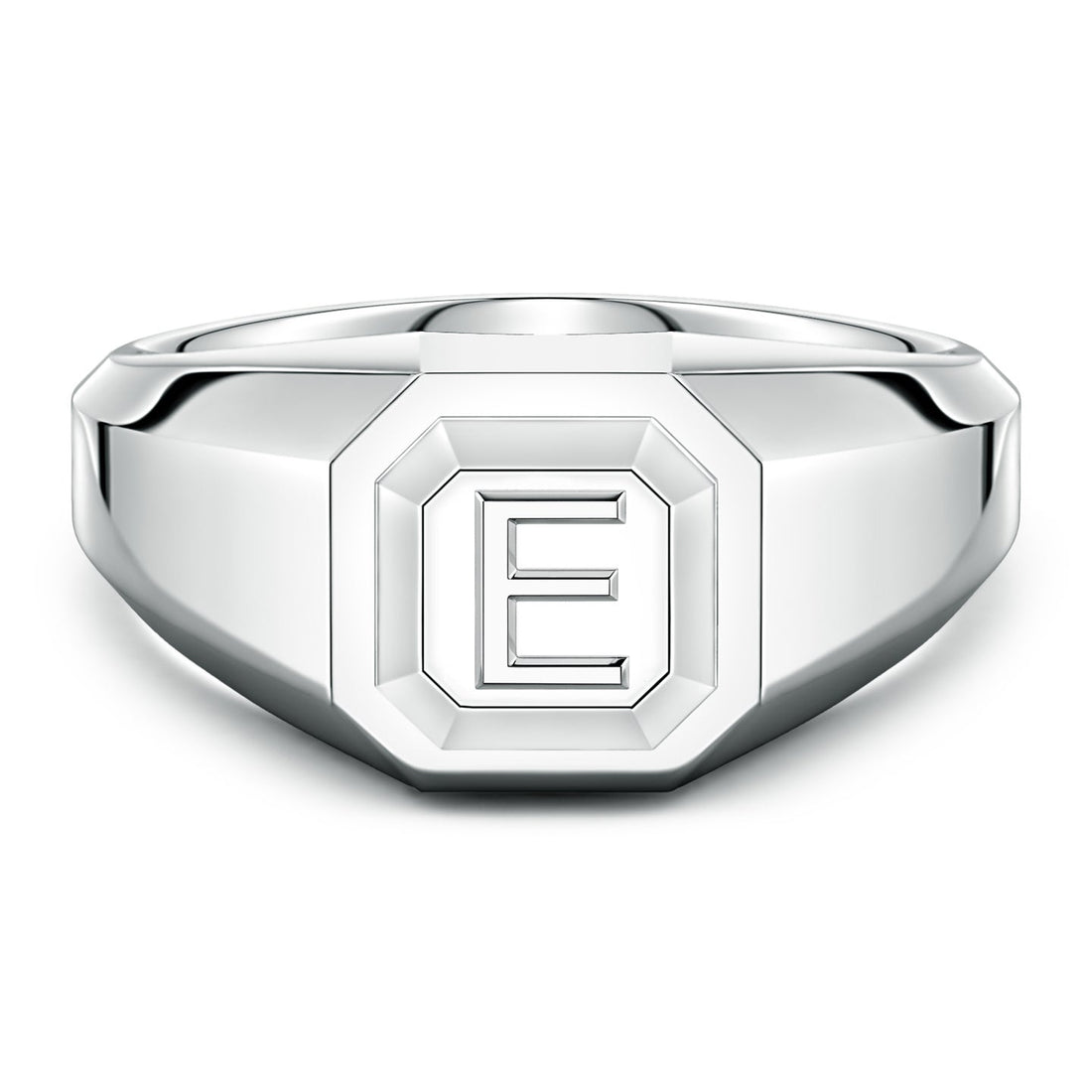 Men's Capital 'A' to 'Z' Alphabet Signet Ring